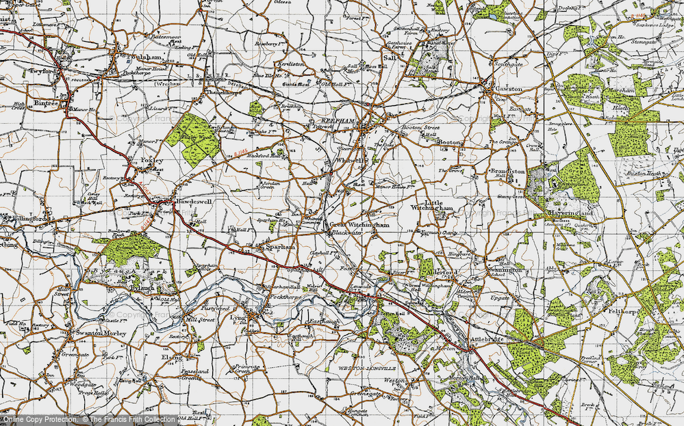 Old Map of Blackwater, 1945 in 1945
