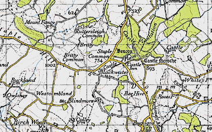 Old map of Britty Common in 1946