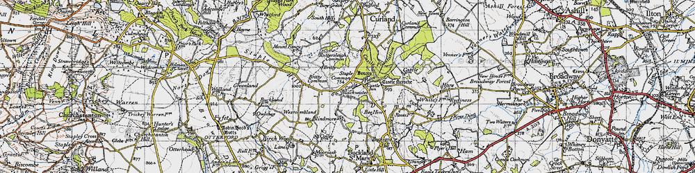 Old map of Blackwater in 1946