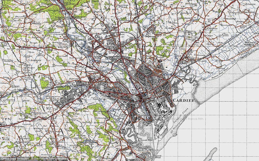 Old Map of Blackweir, 1947 in 1947