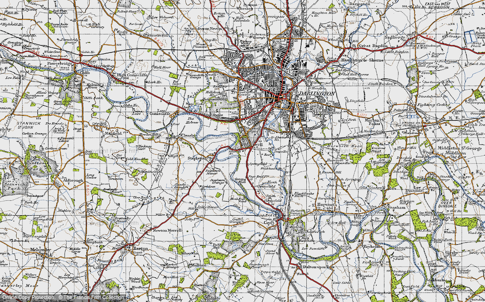 Old Map of Blackwell, 1947 in 1947