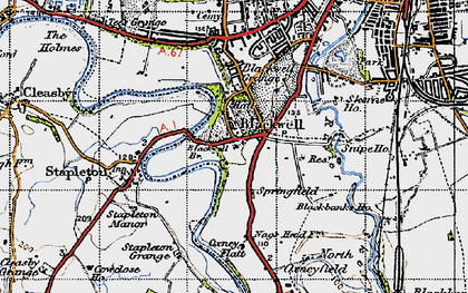 Old map of Blackwell in 1947