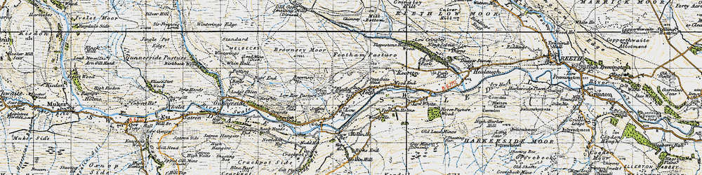 Old map of Blades in 1947