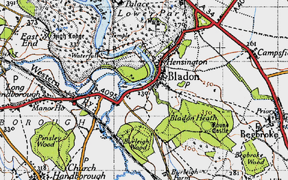 Old map of Bladon Heath in 1946