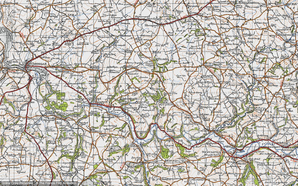 Old Map of Blaen-pant, 1947 in 1947