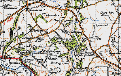 Old map of Blaen-pant in 1947