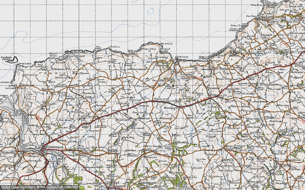 Old Map of Blaenannerch, 1947 in 1947