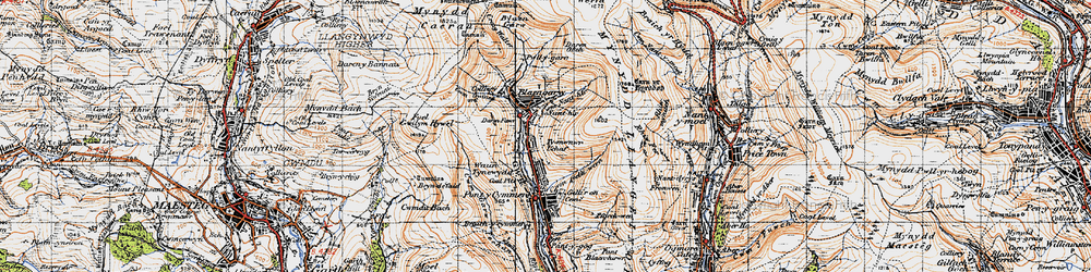 Old map of Blaengarw in 1947