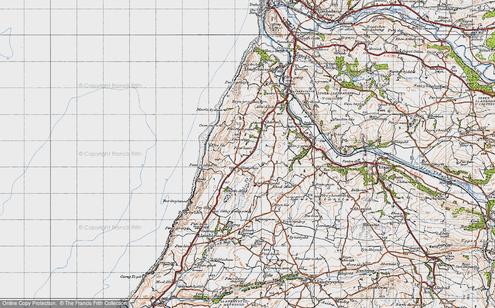 Old Map of Blaenplwyf, 1947 in 1947