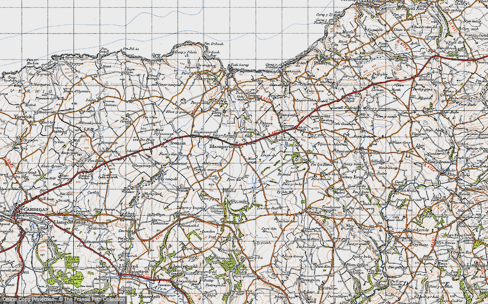 Old Map of Blaenporth, 1947 in 1947