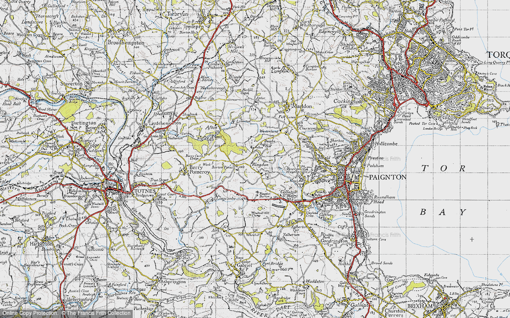 Old Map of Historic Map covering Afton in 1946
