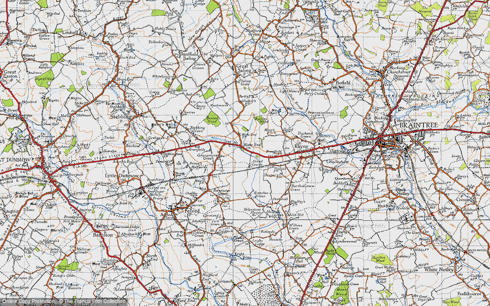 Old Map of Blake End, 1945 in 1945