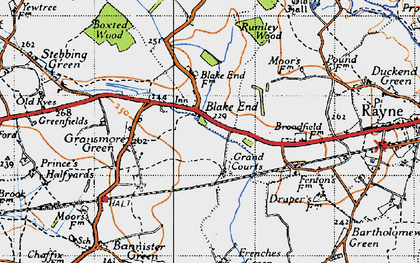 Old map of Blake End in 1945