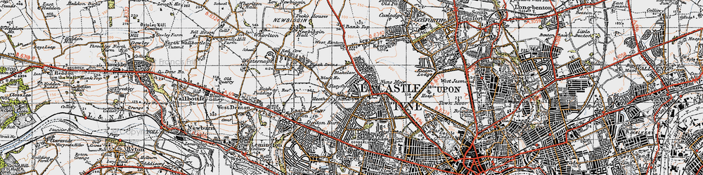 Old map of Blakelaw in 1947