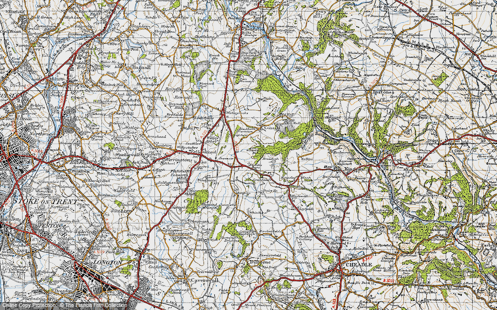 Old Map of Historic Map covering Broadoak in 1946