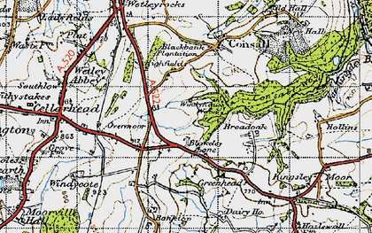 Old map of Blakeley Lane in 1946