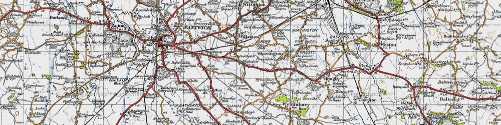 Old map of Blakelow in 1947