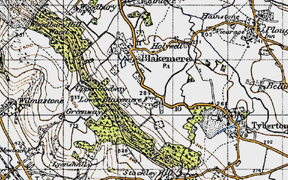 Old map of Blakemere in 1947