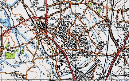 Old map of Blakenall Heath in 1946
