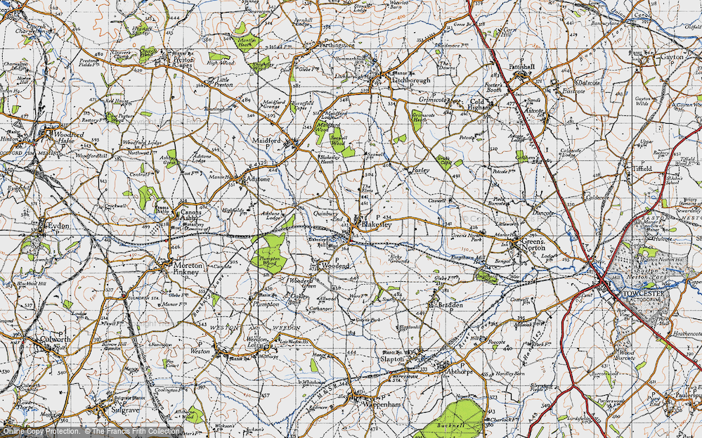 Old Map of Blakesley, 1946 in 1946