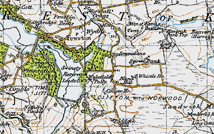 Old map of Bramelane in 1947
