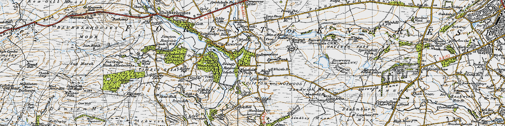 Old map of Bramelane in 1947
