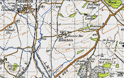 Old map of Blaston in 1946