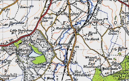 Old map of Blatchbridge in 1946