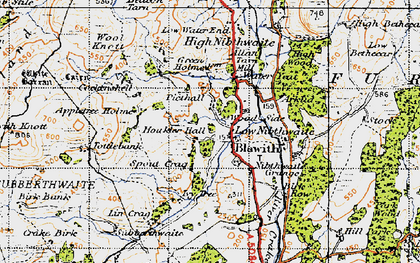 Old map of Blawith in 1947