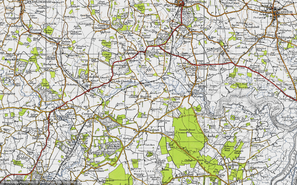 Old Map of Blaxhall, 1946 in 1946