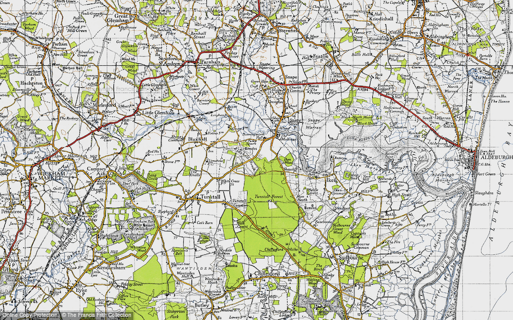 Old Map of Blaxhall Common, 1946 in 1946