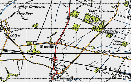 Old map of Blaxton in 1947