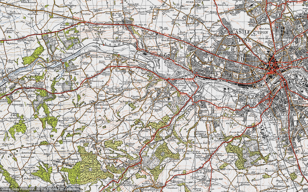Old Map of Blaydon, 1947 in 1947