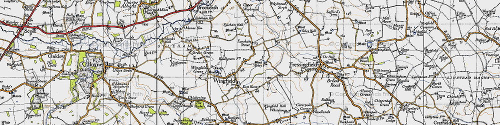 Old map of Bleach Green in 1946