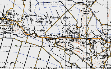 Old map of Westbury Moor in 1946