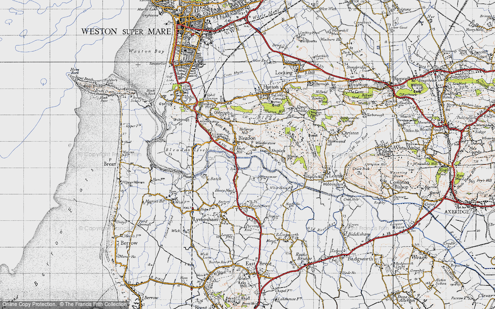 Old Map of Bleadon, 1946 in 1946