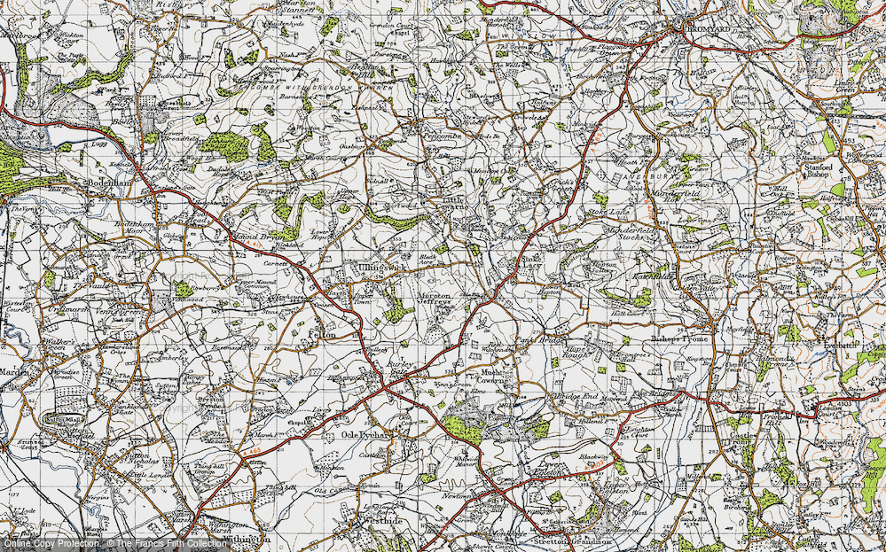 Old Map of Bleak Acre, 1947 in 1947