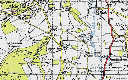 Old map of Bleak Hill in 1940