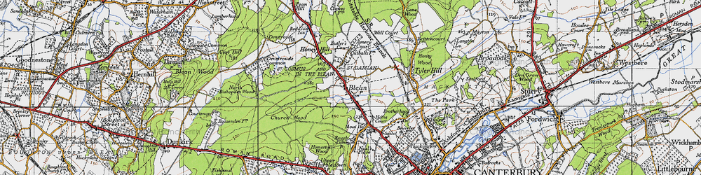 Old map of Amery Court in 1947