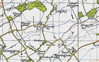Old map of Bleasby in 1946