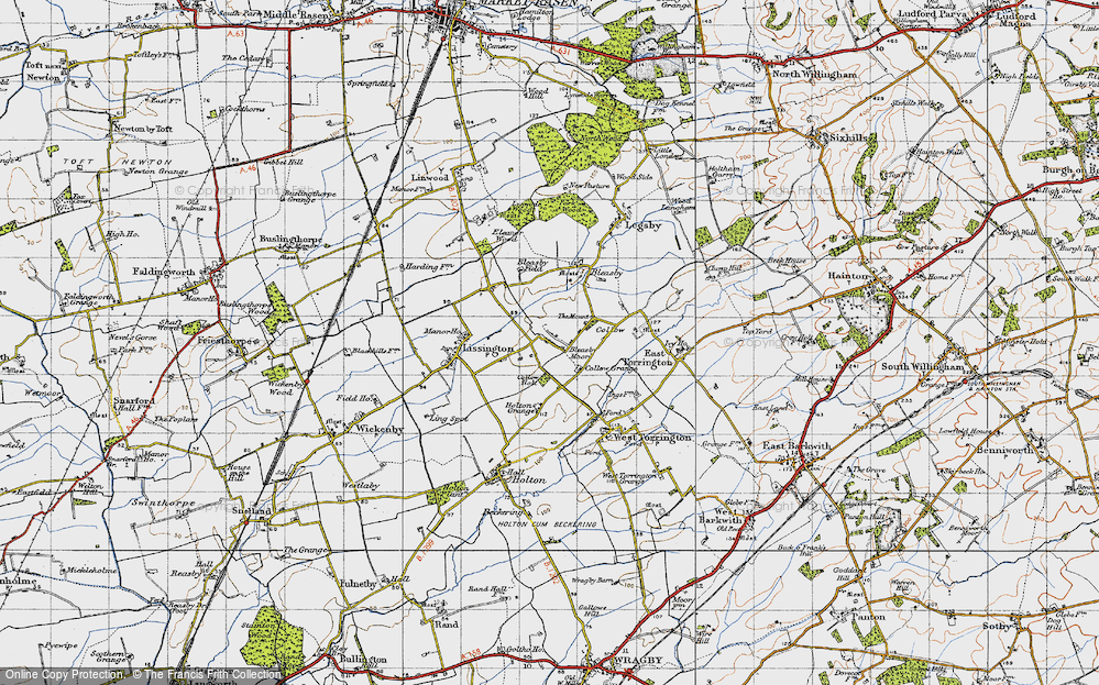Old Map of Bleasby Moor, 1946 in 1946