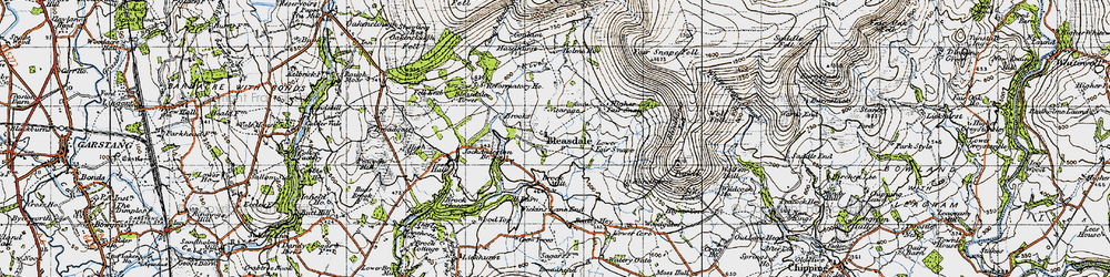 Old map of Blindhurst Fell in 1947
