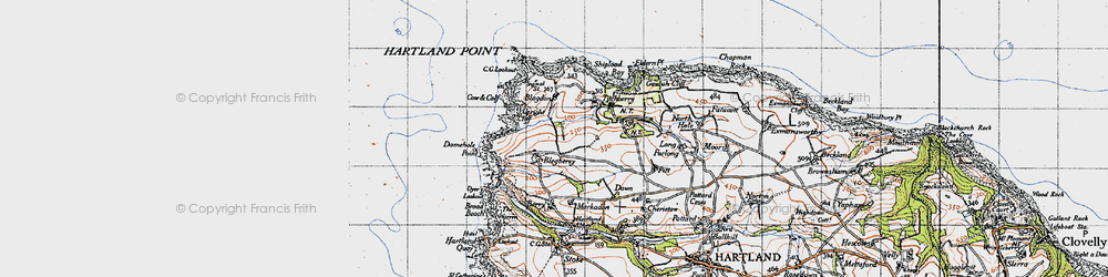 Old map of Blegbury in 1946