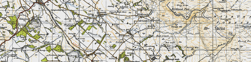 Old map of Blencarn Beck in 1947