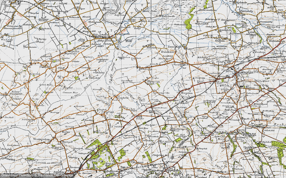 Old Map of Blencogo, 1947 in 1947