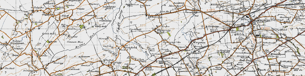 Old map of Blencogo in 1947