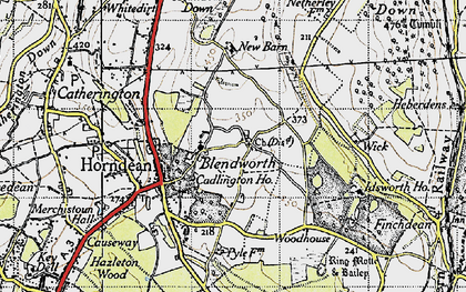 Old map of Blendworth in 1945