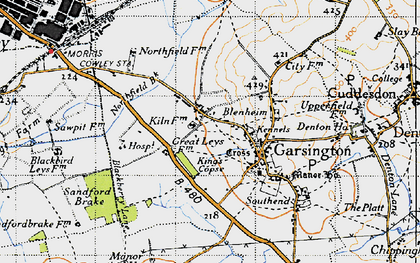 Old map of Blenheim in 1947