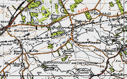 Old map of Blennerhasset in 1947