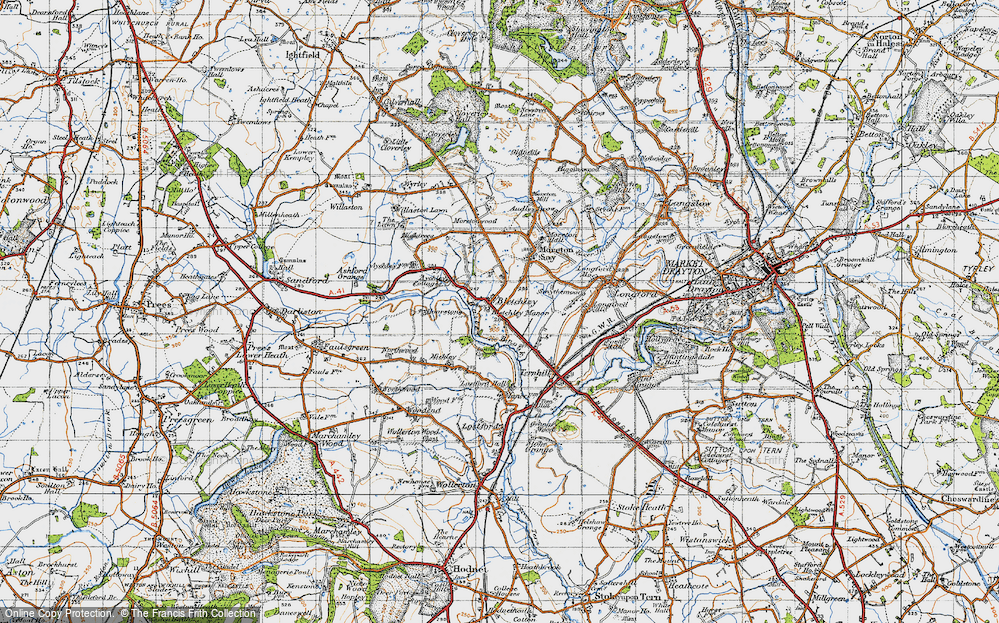 Old Map of Bletchley, 1947 in 1947